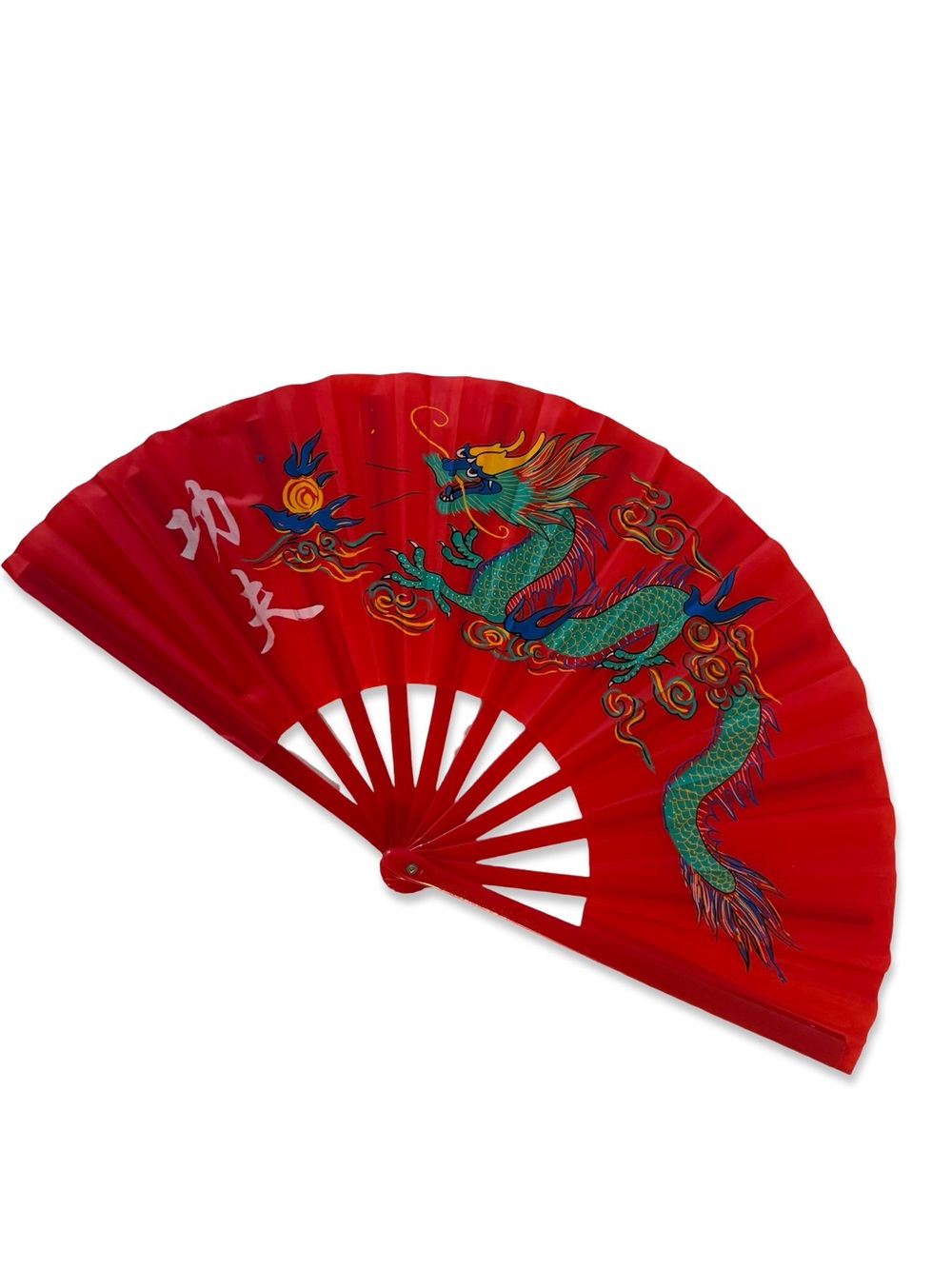 Large Red Decorative Dragon Hand Fan - Purchased at Disney Epcot - China NWT